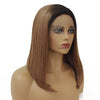 Image of Syntactic lace front wigs for women black ombre #27 short bob