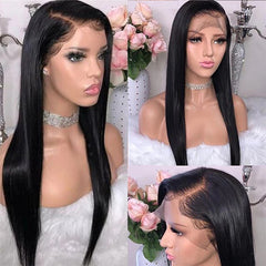 13x4 Front Lace Human Hair Wigs Straight Hair 130% Density