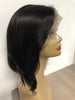 Image of Natural Black lace Front real hair straight bob human hair Wig