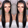 Image of 13x4 Front Lace Human Hair Wigs Straight Hair 130% Density