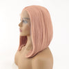 Image of Syntactic lace front wigs for women short but bob style rose pink