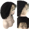 Image of Kinky Curly Wigs Human Hair Lace Front Wigs 18 Inch 130% Natural Color