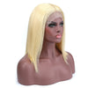 Image of 613 lace front human hair wig 13x4 bob 12inch 150%