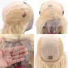 Image of 613 lace front human hair wig 13x4 bob 12inch 150%