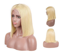 613 lace front human hair wig 13x4 bob 12inch 150%