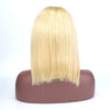 Image of 613 lace front human hair wig 13x4 bob 12inch 150%