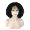 Image of Kinky Curly Wigs Human Hair Lace Front Wigs 18 Inch 130% Natural Color