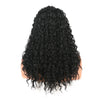 Image of Chemical fiber wig manufacturer hot sale high temperature silk small curly head set African black front lace wig quantity is superio