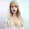 Image of Long Deep Wave Pink Copper Red Platinum Blonde Synthetic Lace Front Wig