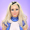 Image of #613 Long Deep Wave Platinum Blonde Synthetic Lace Front Wig