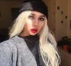 Image of #613 Long Natural Wave Platinum Blonde Synthetic Lace Front Wig