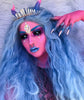 Image of Synthetic Wig Long Straight Blue Cosplay Wig Lace Front Blue Long Wigs