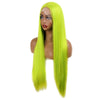 Image of Synthetic Wig Long Straight Green Cosplay Wig Lace Front Blue Long Wigs