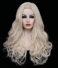 #613 blonde synthetic lace front wigs for women heat resistant hair natural looking