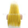 Image of Synthetic lace front wigs for women ombre yellow long straight