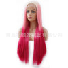 Image of Synthetic lace front wigs for women ombre red long straight