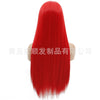 Image of Synthetic lace front wigs for women red color long straight