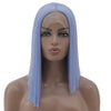 Image of Syntactic lace front wigs for women special cut style light blue