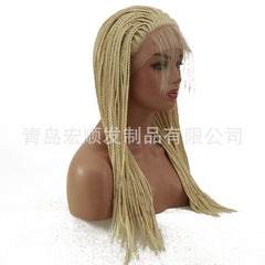 Syntactic lace front wigs for women blonde braided long