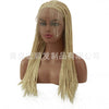 Image of Syntactic lace front wigs for women blonde braided long