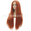 Image of Syntactic lace front wigs for women cooper red color long straight