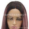 Image of Syntactic lace front wigs for women ombre long straight