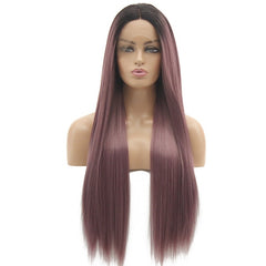 Syntactic lace front wigs for women ombre long straight