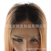 Image of Synthetic lace front wigs for women ombre cooper color long straight