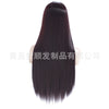 Image of Synthetic lace front wigs for women dark brown long straight