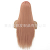 Image of Synthetic lace front wigs for women red ombre pink long straight