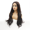 Image of Synthetic lace front wigs for women natural wave long black