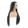 Image of Synthetic lace front wigs for women long straight black