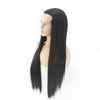 Image of Synthetic lace front wigs for women long straight black