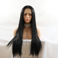 Lace Wig Front Synthetic Hair Foreign trade wigs, European and American wigs, female chemical fiber front lace wigs, high temperature silk semi-machine headsets are sold directly by manufacturersfor Women Lady Cosplay Drager