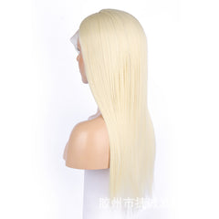 Wigs in Europe and the United States are popular explosion 613 color front lace chemical fibre wig manufacturers direct stock is sufficient