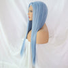 Image of Light Sky Blue Straight Hand Tied Synthetic Lace Front Wig