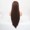 Image of Charisma Brown Synthetic Long Straight Hair Lace Front Wigs Glueless For Women Natural Hairline 150% Density