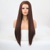 Image of Charisma Brown Synthetic Long Straight Hair Lace Front Wigs Glueless For Women Natural Hairline 150% Density