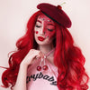 Image of PASSION Synthetic Lace Wig True Red Wave Hair