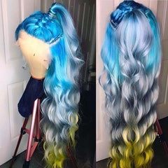 Constomized Wigs Blue