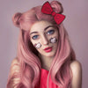 Image of SWEET Sythetic Lace Wigs Peach Pink Hair