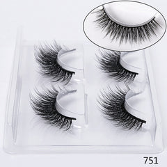 2 pairs false eyelashes kit natural 3D Mink Lashes eyelash