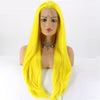 Image of Happy Yellow Straight Hair Synthetic Lace Front Wigs