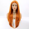 Image of Happy Yellow Straight Hair Synthetic Lace Front Wigs