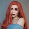 Image of MISS Copper Red Synthetic Lace Wigs Long Hair Natural Wave